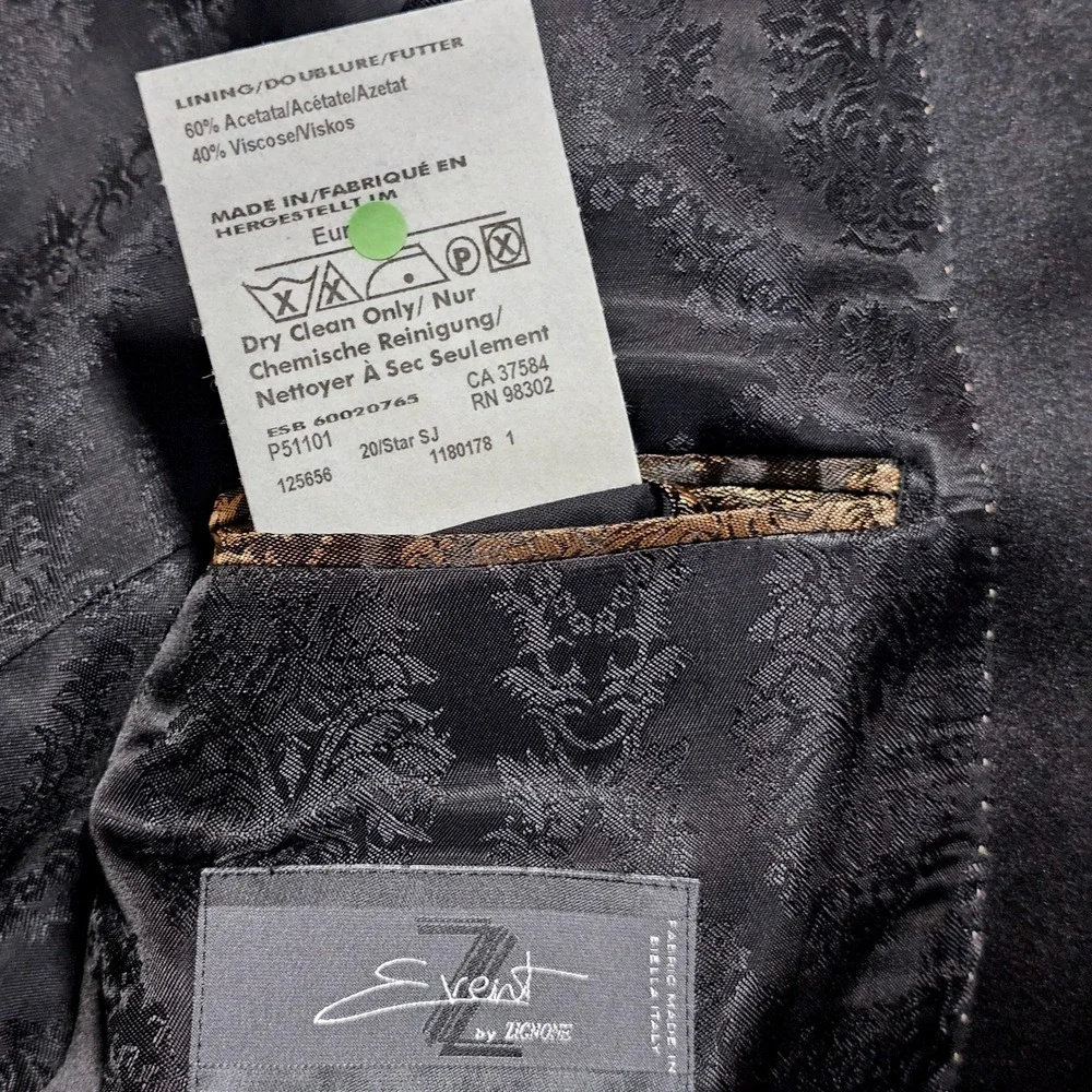 Sand Copenhagen Red Carpet Black Snakeskin Jacquard Tuxedo Jacket 110/44R NWOT